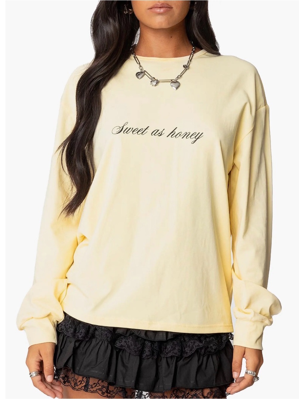 Edikted  'Sweet as Honey' Long Sleeve Tee S